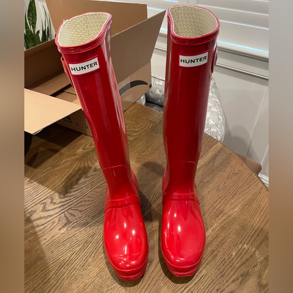 Red Hunter Rain Boots sz 10